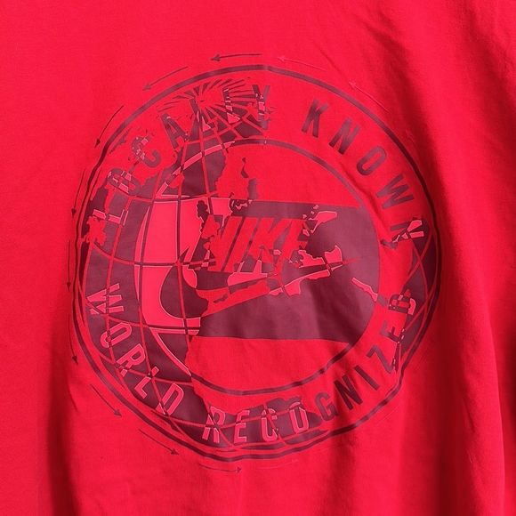NIKE Locally Known World Recognized Shirt in Red Infrared Gold Air Max, Size XL! - Picture 4 of 7